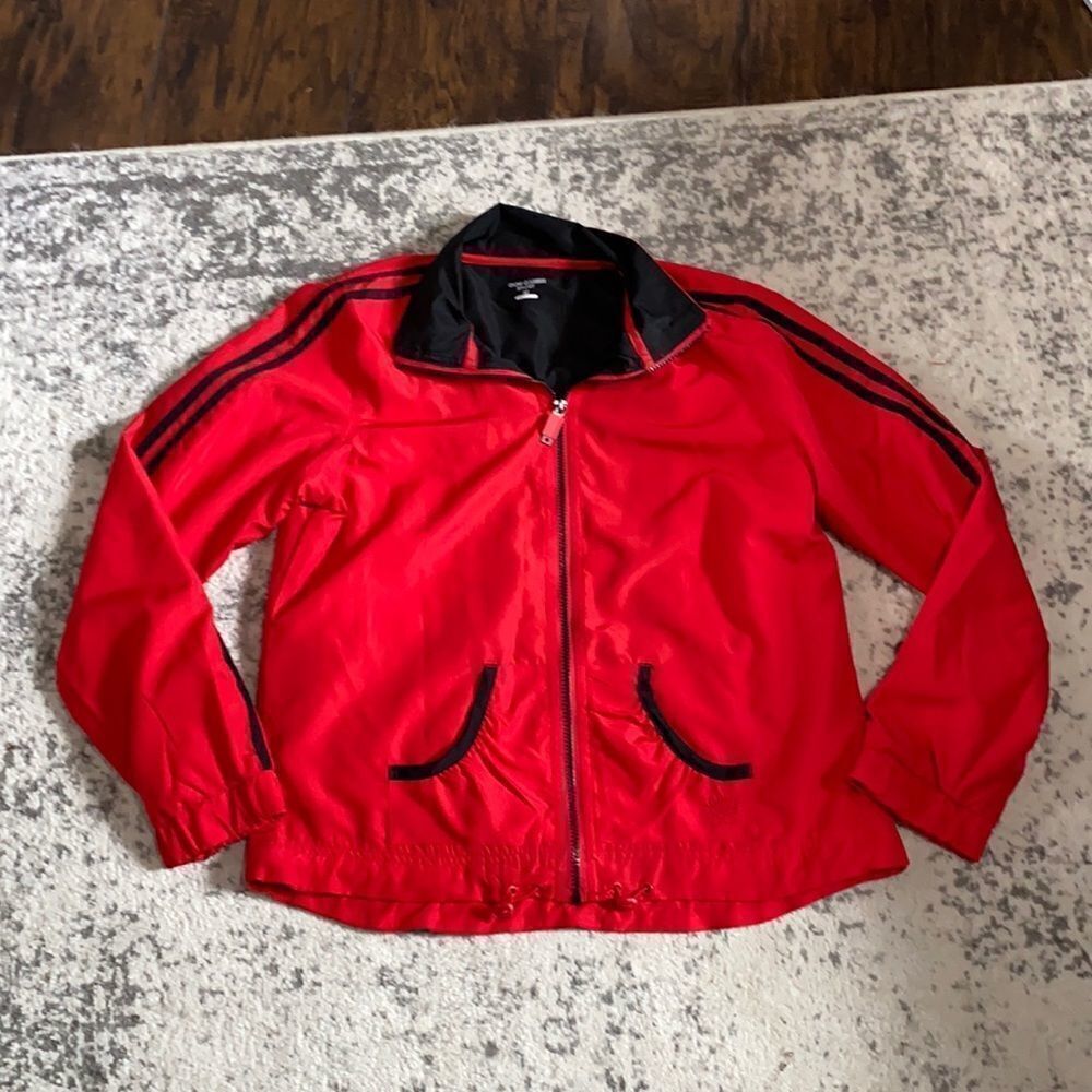 oleg cassini sport track jacket windbreaker size M